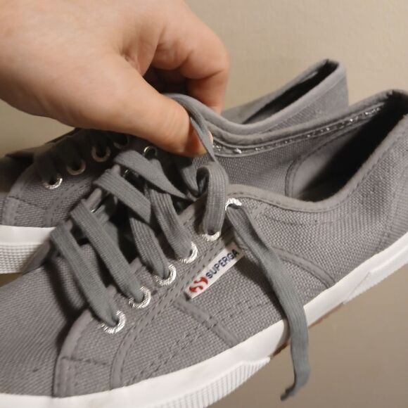 Superga Gray Sneakers Classic Canvas Design Sz.39.5 /8.5-9 - Picture 7 of 9